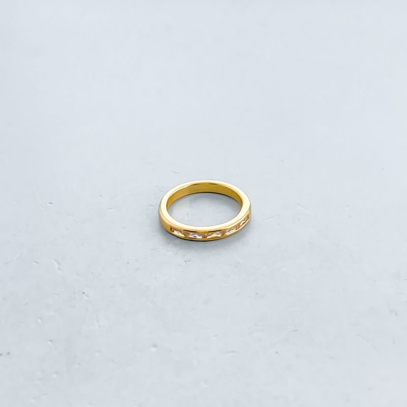 Anel Bijuteria Falange Pedras Baguetes Zircônia