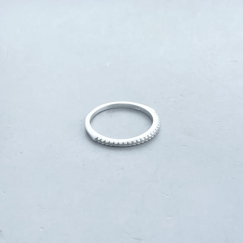 Anel Prata925 Aparador Cravejado Zircônia Fininho