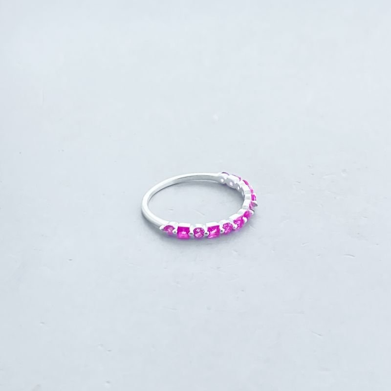 Anel Prata925 Aparador Pedras Zircônias Redonda e Quadradas