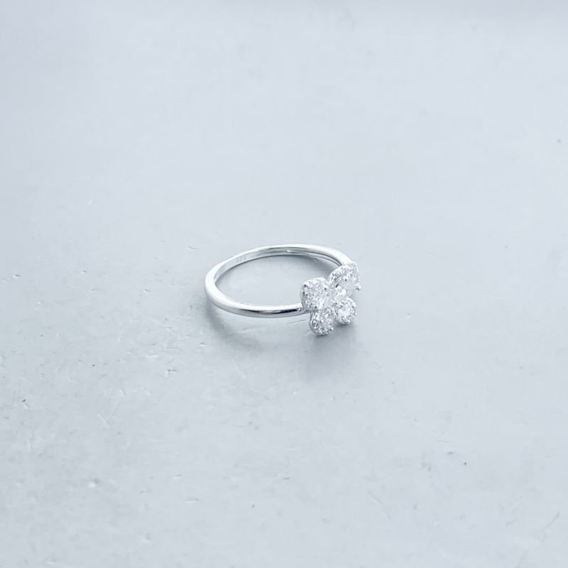 Anel Prata925 Delicado Cravejado Borboleta