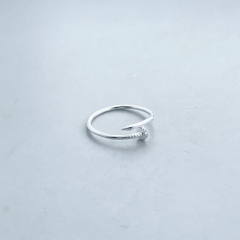 Anel Prata925 Delicado Liso Prego