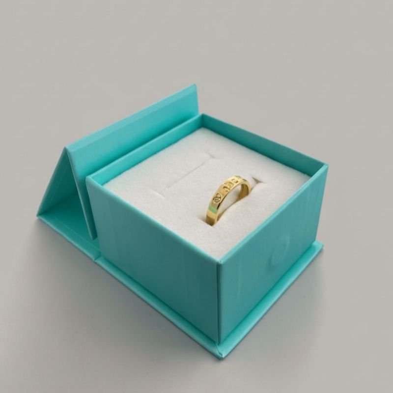 Anel Semijoia ABC com 2 Corações Pedrinhas