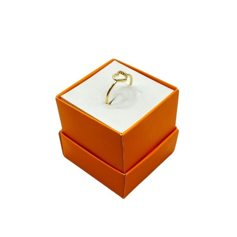 Anel Semijoia Coração Pequeno Vazado