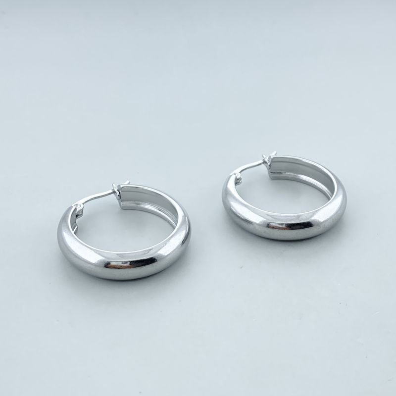 Argola Aço Inox Aro Liso Boleado Fechado 2,7cm