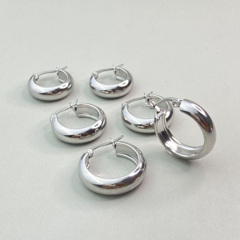 Argola Aço Inox Kit com 3 Aro Liso Boleado Fechado pmg