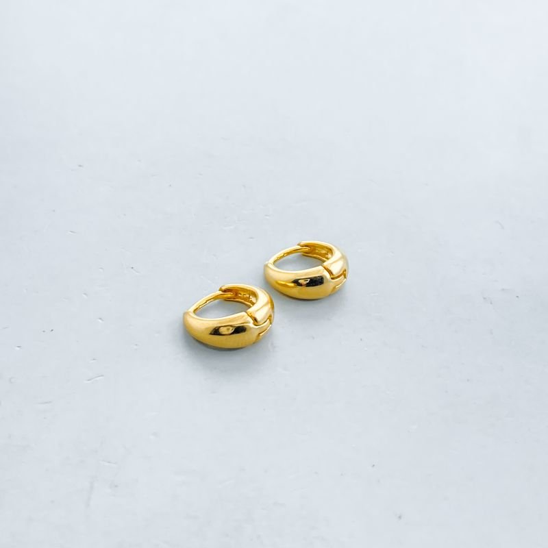 Argola Folheado Pequena Fechada Lisa 1,1cm