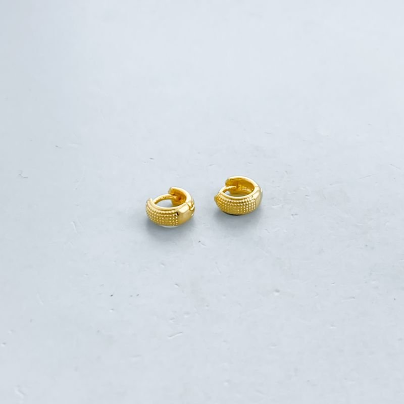 Argola Folheado Segundo Furo Craquelada