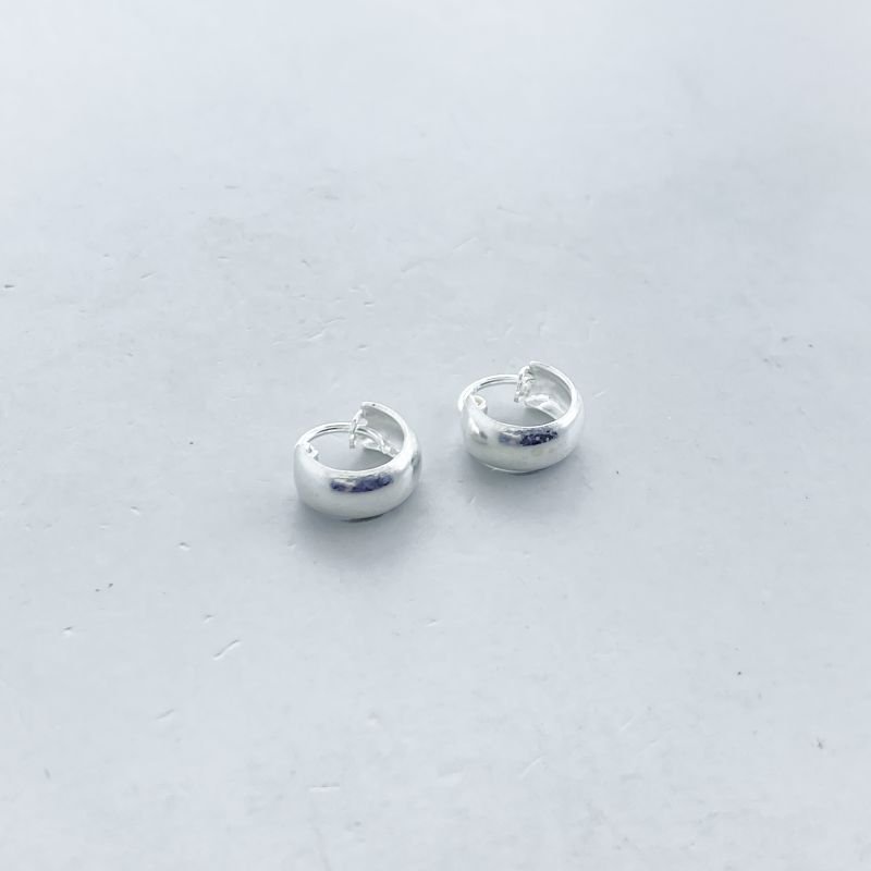 Argola Prata925 Aro Liso Boleado Pequeno Fechado 9mm