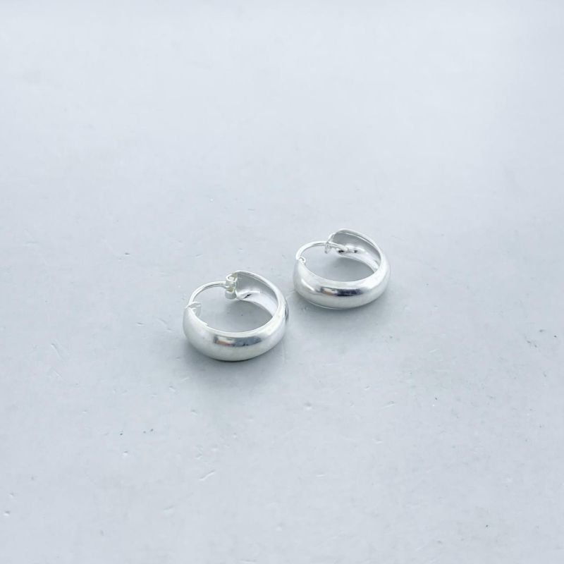 Argola Prata925 Lisa Redonda Fechada