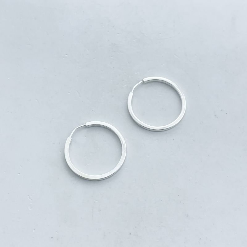 Argola Prata925 Média Aro Liso 2,3 cm