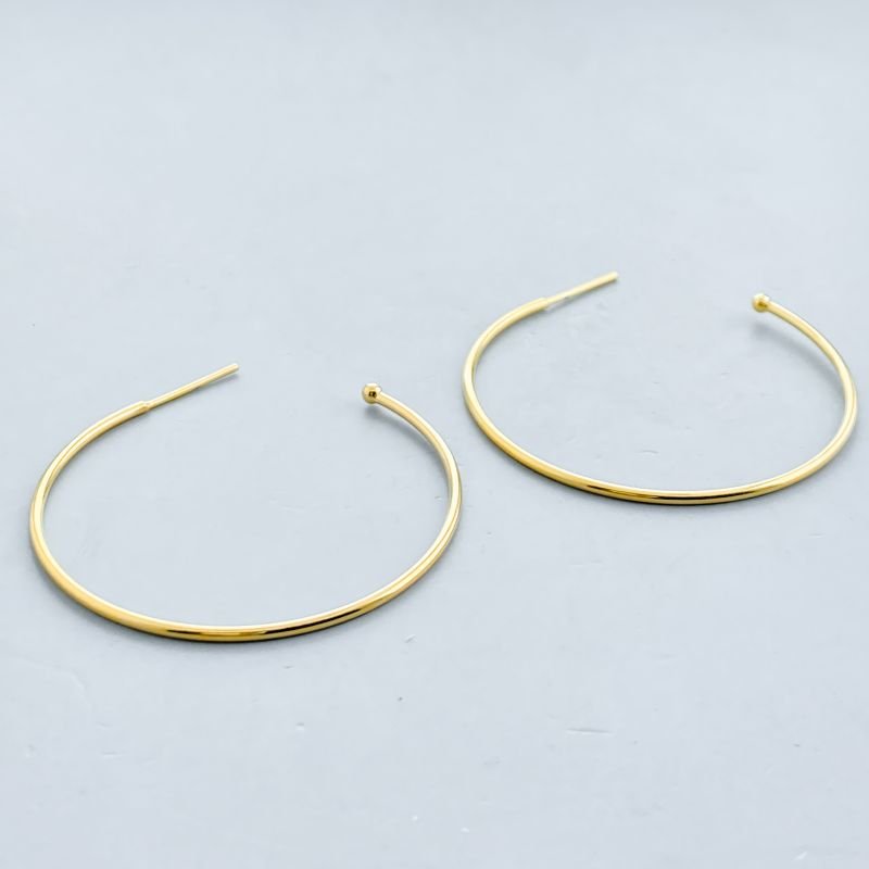 Argola Semijoia Africana Bolinha Na Ponta