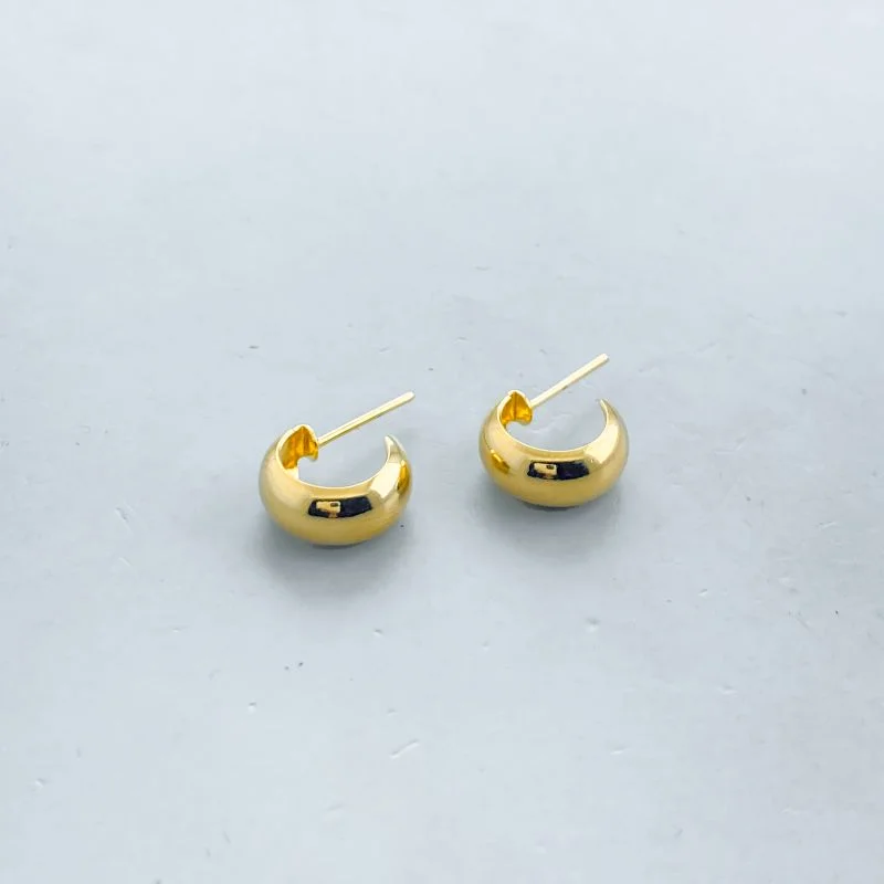 Argola Semijoia Aro Liso Pequena