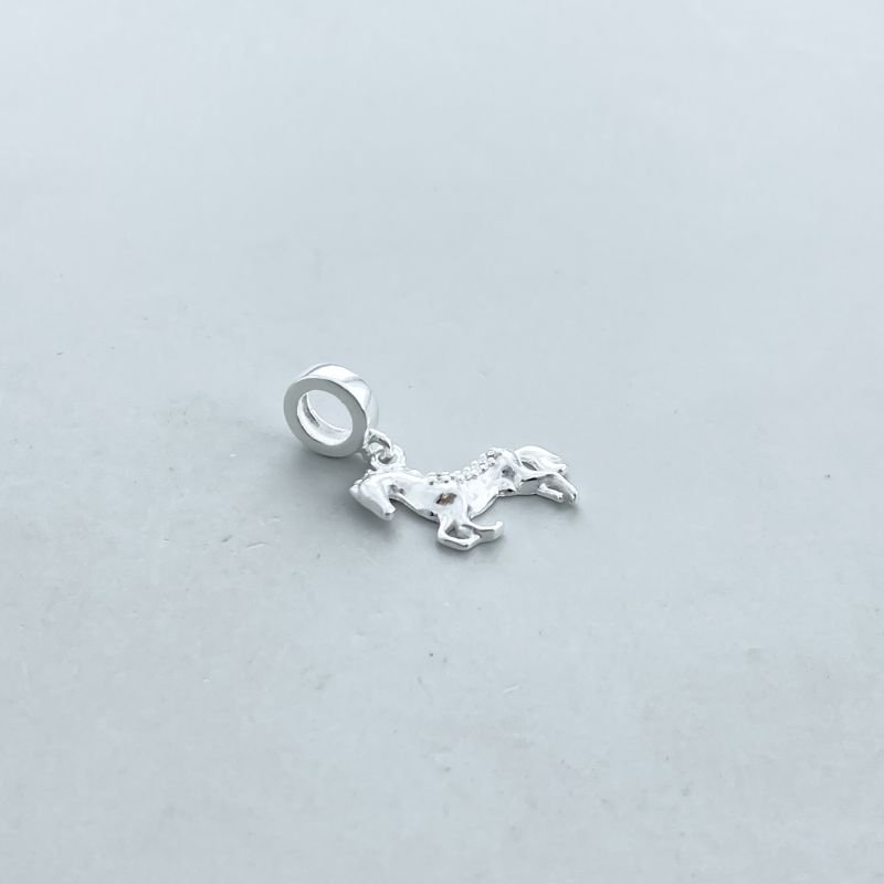 Berloque Prata925 Cavalo 6 Pedrinhas