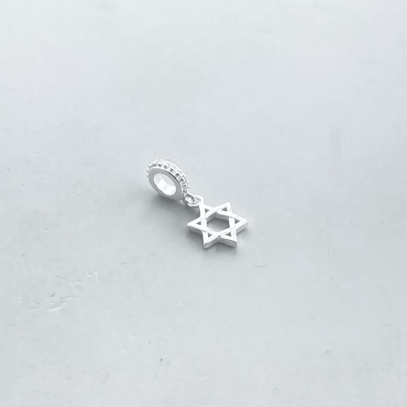 Berloque Prata925 Estrela De Davi Vazada