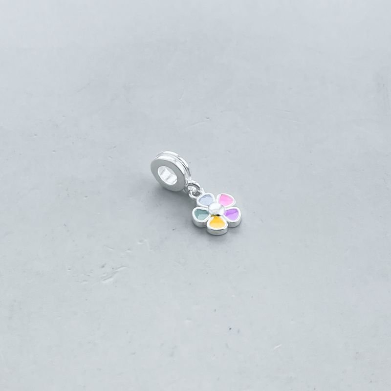 Berloque Prata925 Flor Resinada
