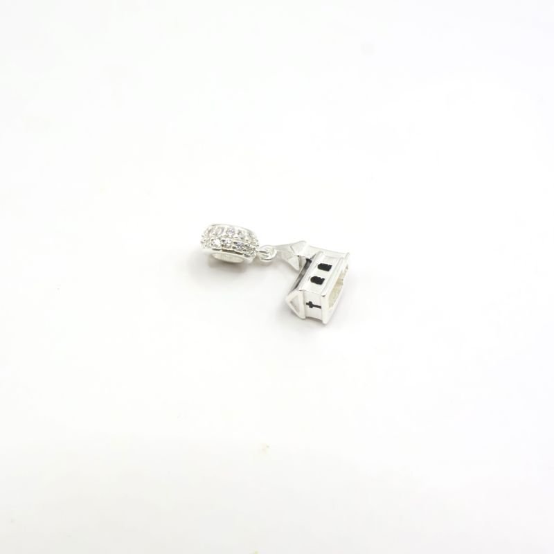 Berloque Prata925 Igreja Resinada