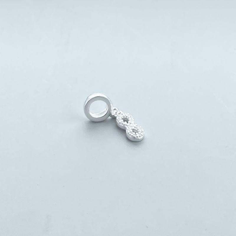 Berloque Prata925 Infinito Vazado Cravejado