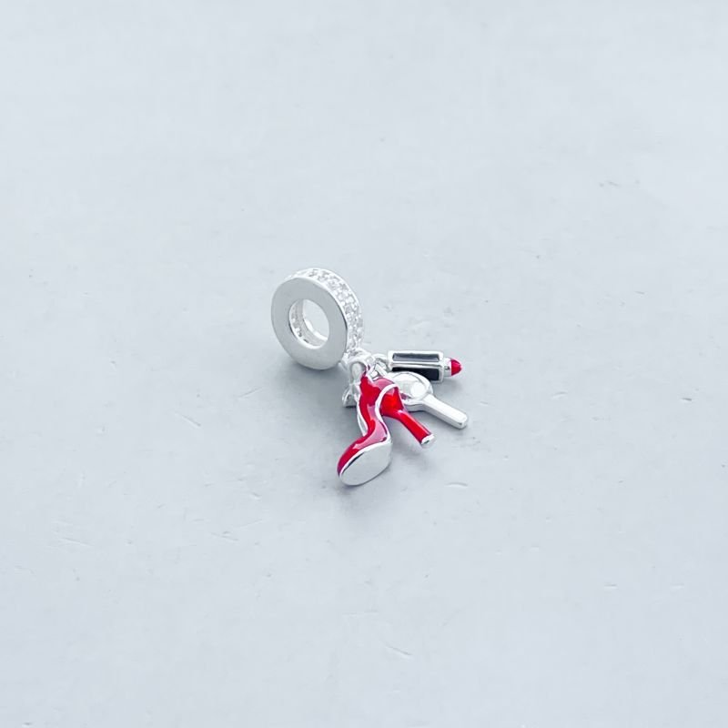 Berloque Prata925 Salto Resinado Chave e Batom