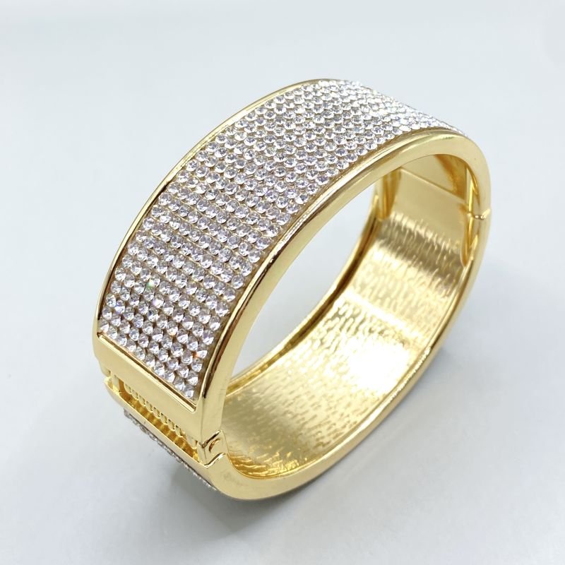 Bracelete Banho Diamante Aro com Strass