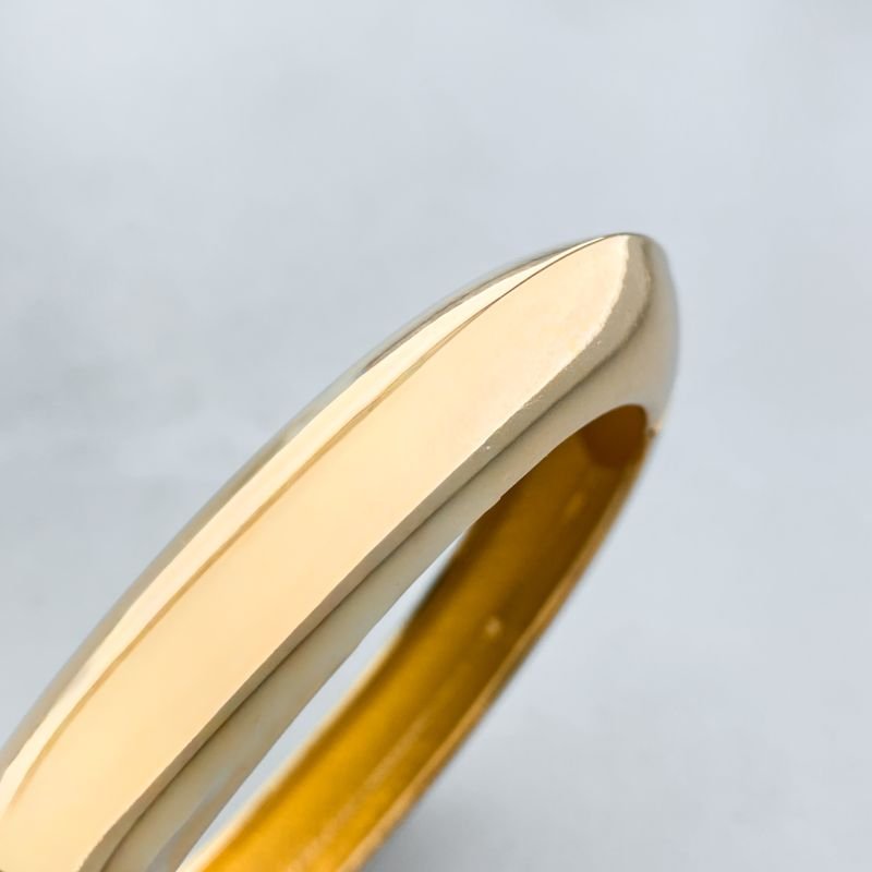 Bracelete Banho Diamante Médio Liso Aro Pontudo