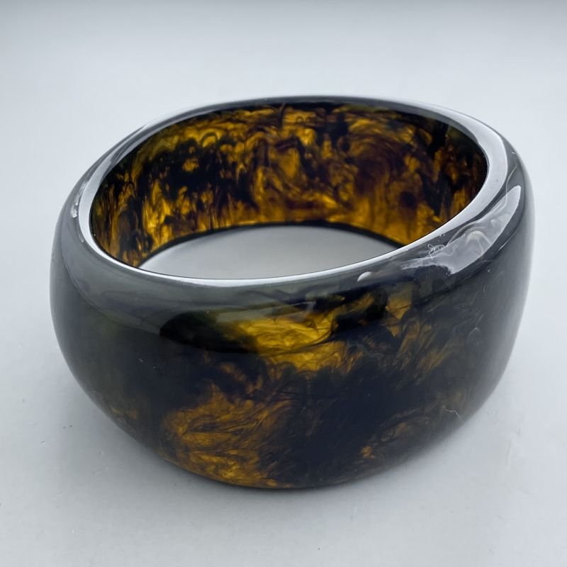 Bracelete Bijuteria Acrílico Grosso Fechado
