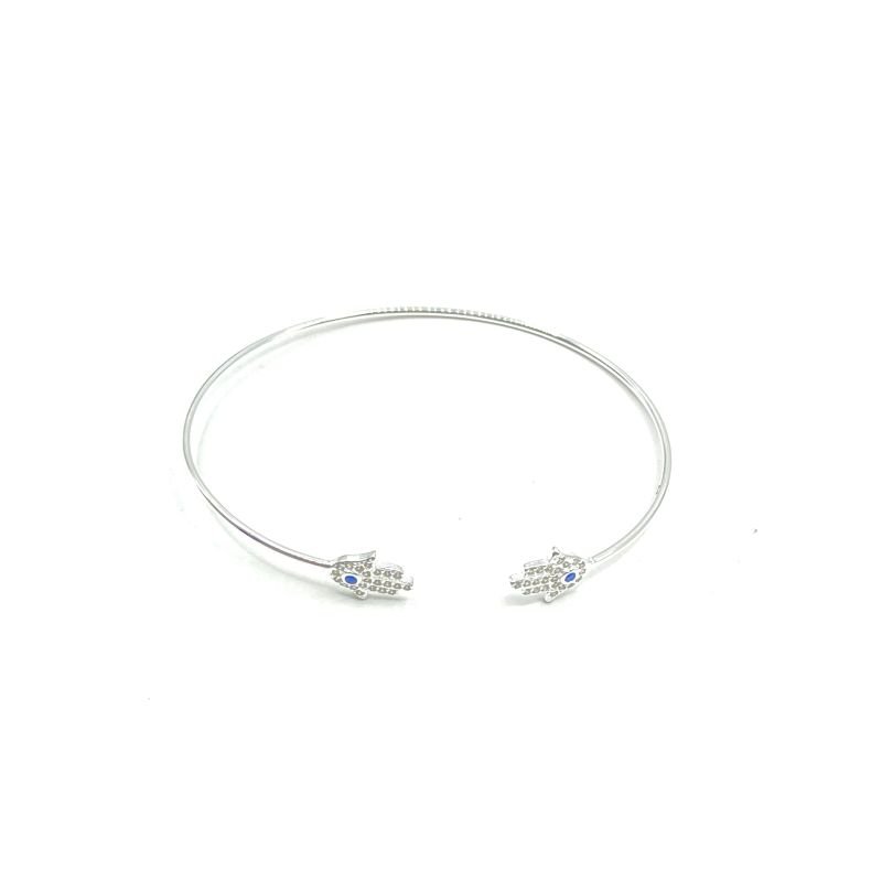 Bracelete Prata925 Aro Fino Mãos De Fatima