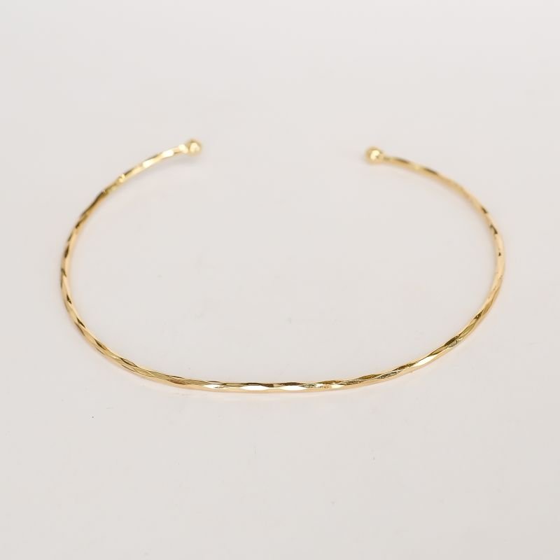 Bracelete Semijoia Fino Aro com Tracinhos