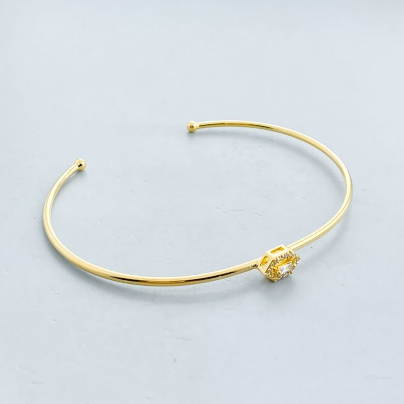 Bracelete Semijoia Fino Cravejado Losango