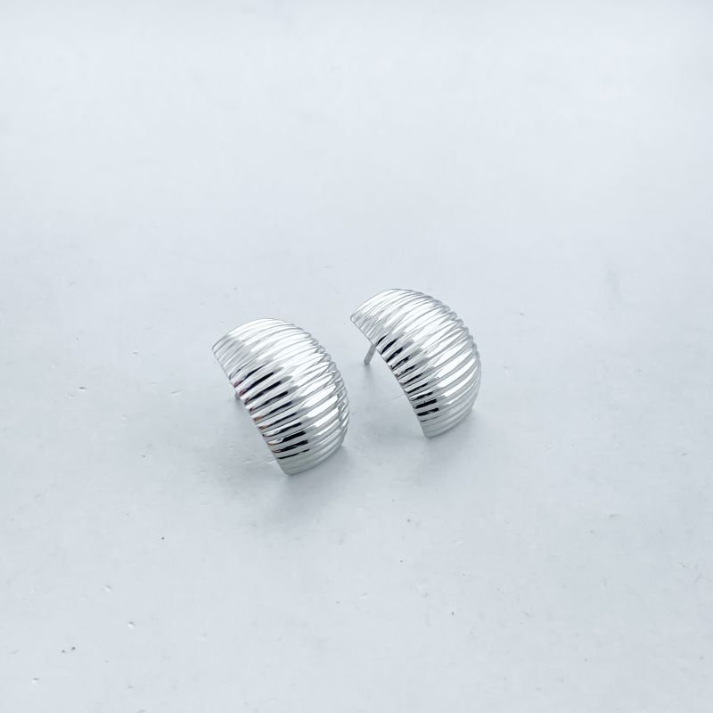 Brinco Banho Ouro Branco Aro Liso Grosso