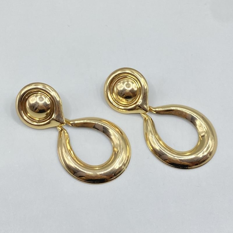 Brinco Bijuteria Gota Vazada Lisa Grande