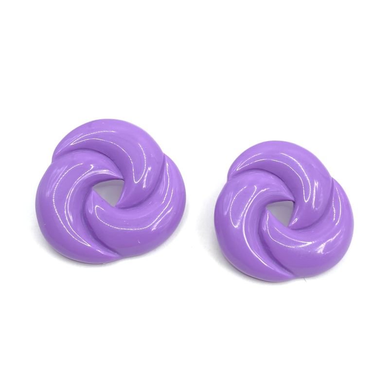 Brinco Bijuteria Redondo Acrílico