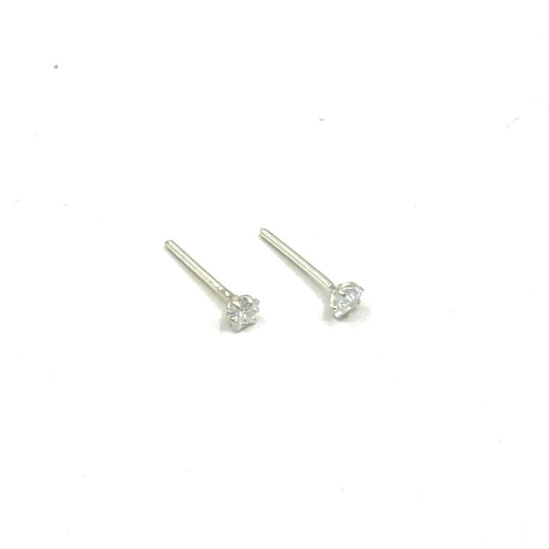 Brinco Prata925 Estrela Zircônia 3Mm