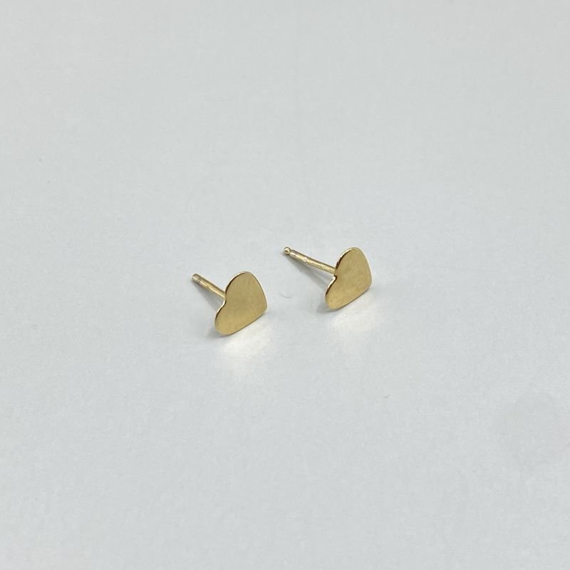 Brinco Semijoia Kit com 2 Coração Liso Pequeno Minimalista
