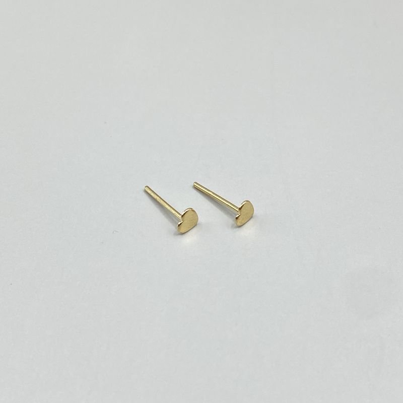 Brinco Semijoia Kit com 2 Coração Liso Pequeno Minimalista