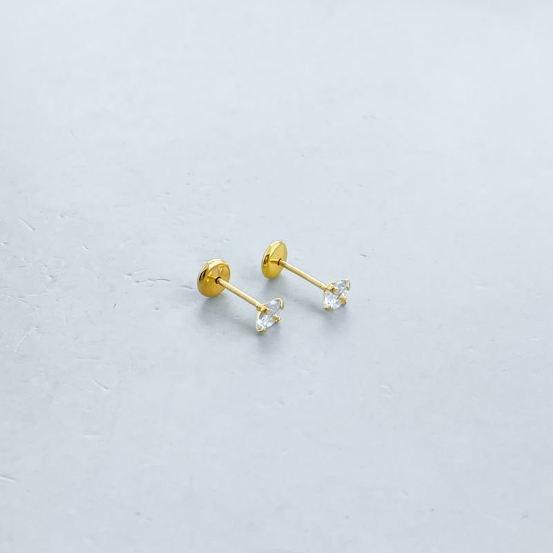 Brinco Semijoia Ponto De Luz Com Proteção