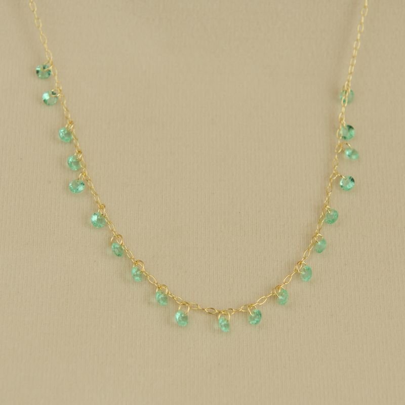 Choker semijoia pedrinhas