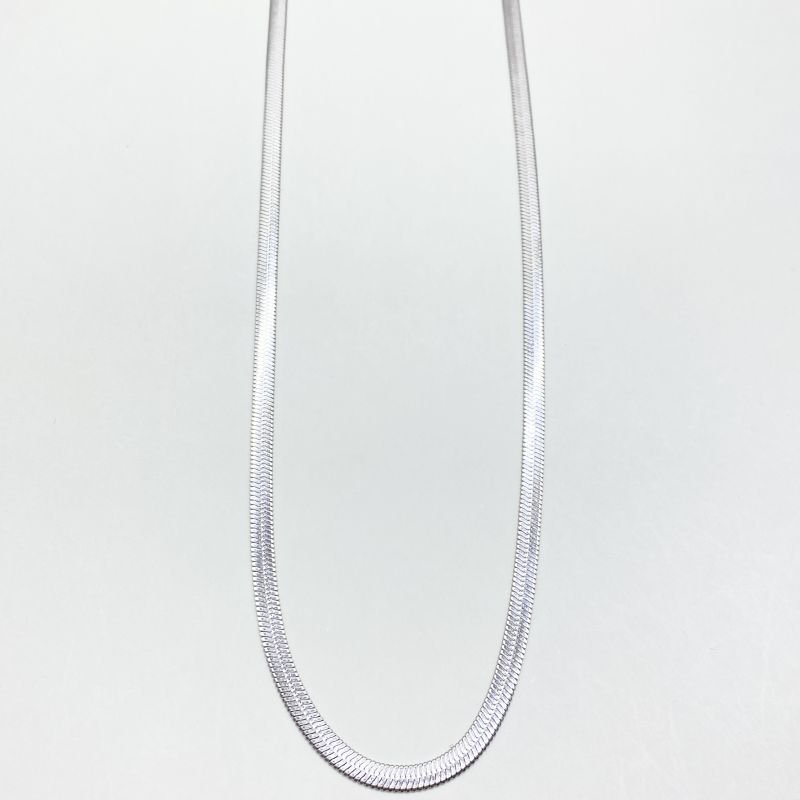Colar Aço Inox Malha Laminada