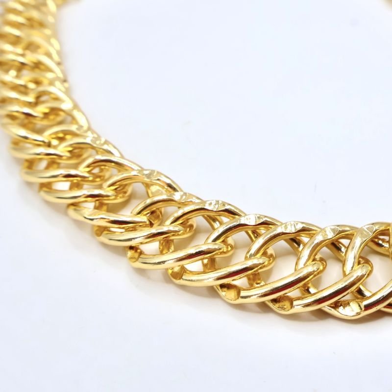 Colar Banho Diamante Correntaria Elos Duplos
