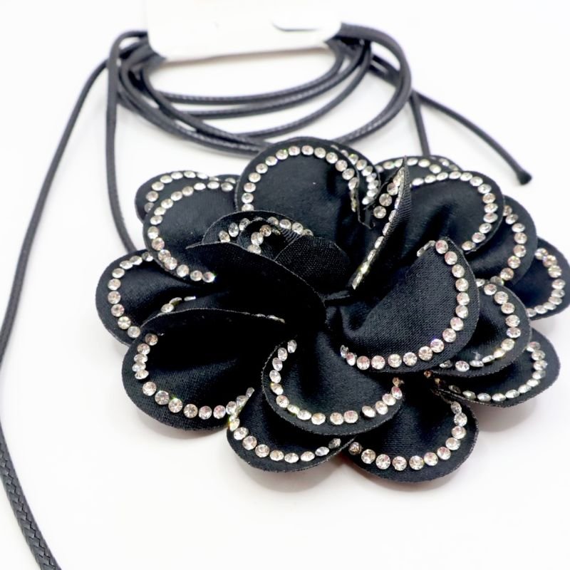 Colar Bijuteria Choker Flor Amarração