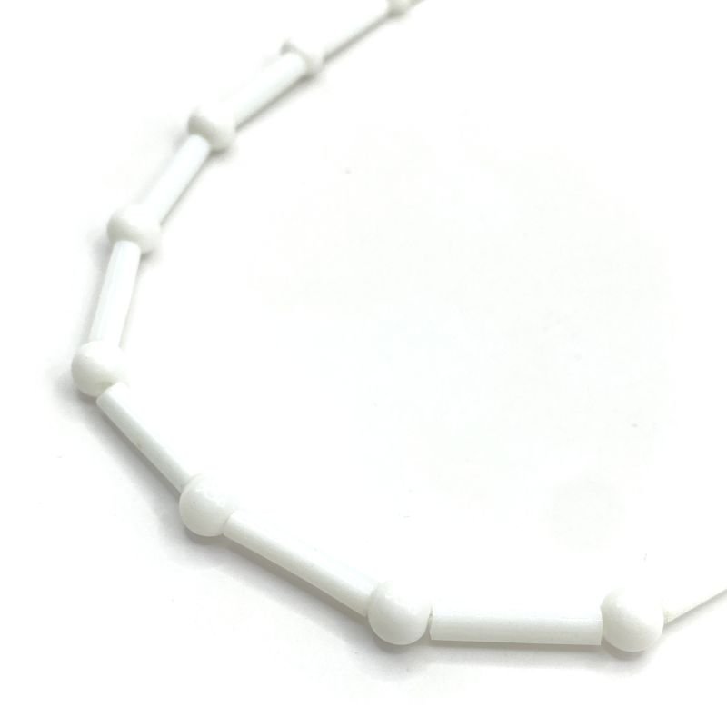 Colar Bijuteria Cilindros e Bolas Acrílicas