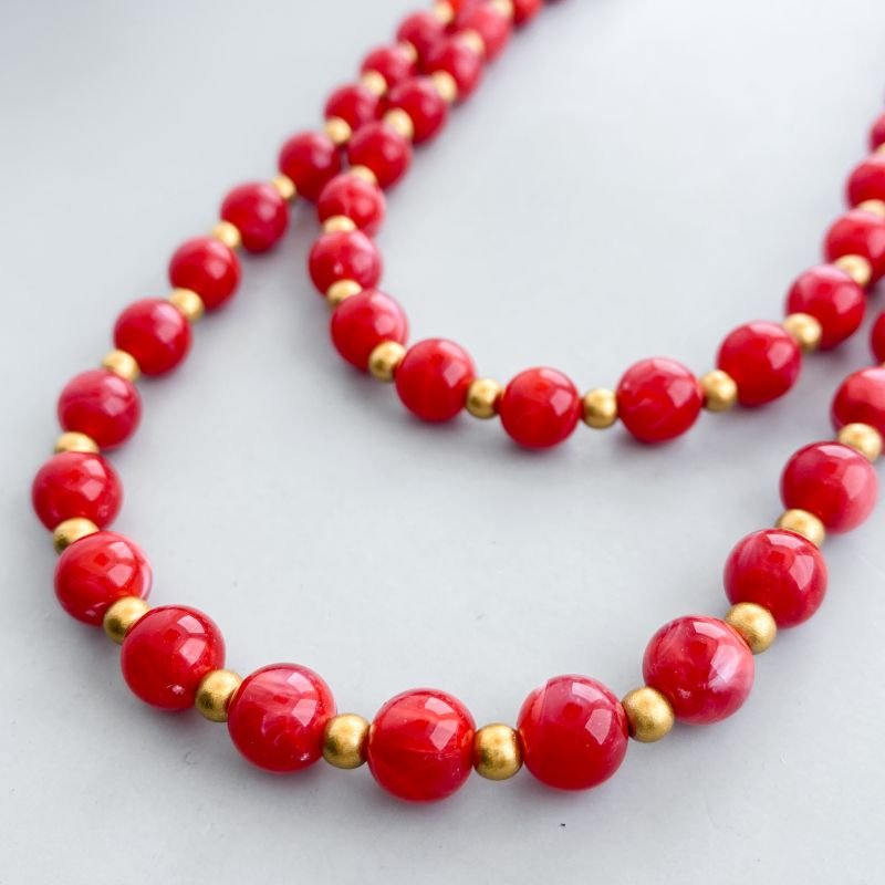 Colar Bijuteria Longo Bolas Acrilícas Boho Chic