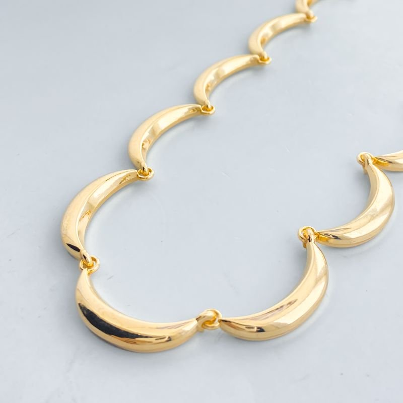 Colar Bijuteria Maximalista Liso Arcos