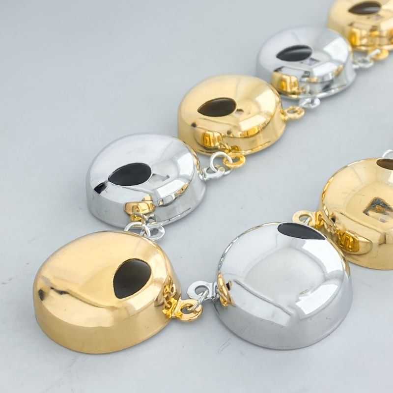 Colar Bijuteria Maximalista Liso Redondo Match