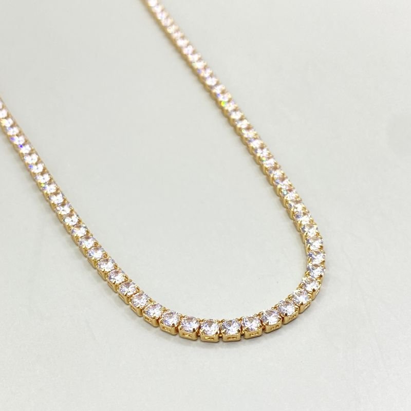 Colar Bijuteria Riviera Zircônias Alongador