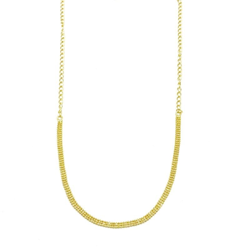 Colar Folheado Choker Bolinhas
