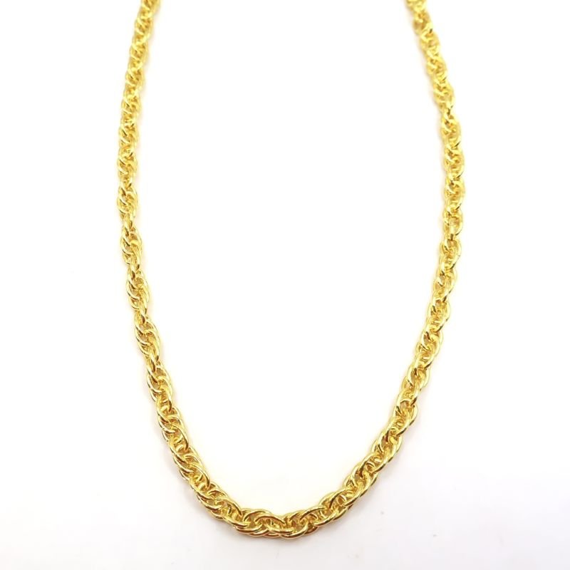 Colar Folheado Choker Vários Elos Semelhante Cordão Baiano
