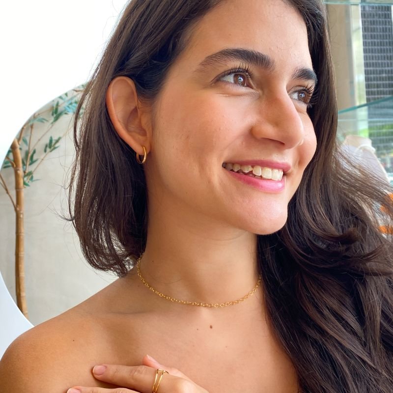 Colar Folheado Elos Portugues Pequenos