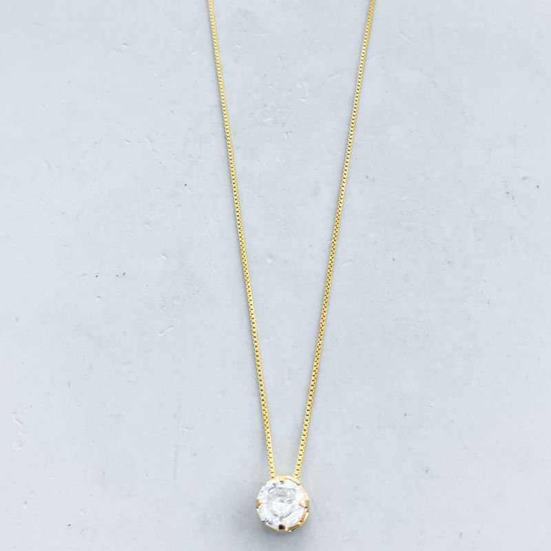 Colar Folheado Ponto De Luz 4 Garras