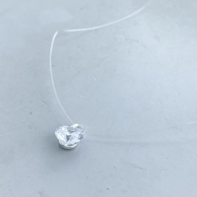 Colar Prata Nylon Ponto de Luz