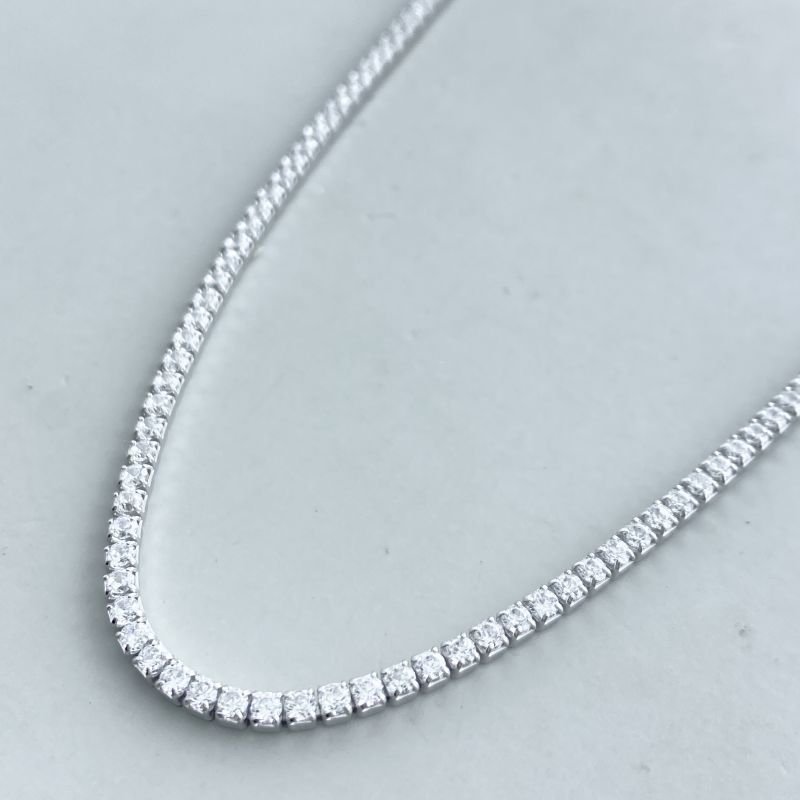 Colar Prata925 Choker Riviera Fina com Extensor